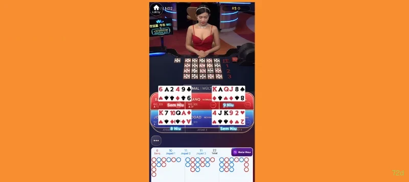 Streaming 4K no cassino ao vivo da 72d